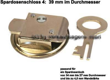 Preview: Spardosenschloss 4: 39mm B